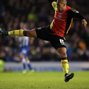 James Vaughan in Action: Birmingham City vs. Brighton and Hove Albion (Sky Bet Championship, AMEX Stadium)