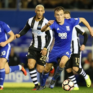 Maikel Kieftenbeld vs Yoan Gouffran: A Battle in the Emirates FA Cup Third Round Clash between Birmingham City and Newcastle United at St. Andrew's