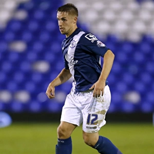Mitch Hancox in Action: Birmingham City vs. Gillingham, Capital One Cup Second Round, St. Andrew's