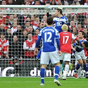 Nikola Zigic Scores the Opener: Birmingham City's Historic Carling Cup Final Victory over Arsenal at Wembley Stadium