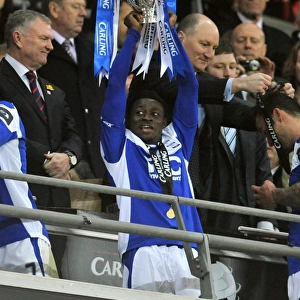 Obafemi Martins Triumphant Moment: Lifting the Carling Cup with Birmingham City