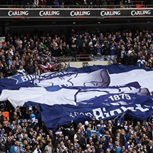 A Sea of Blue: Birmingham City Fans' Dominance at Wembley Stadium Before Carling Cup Final Against Arsenal