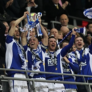 Stephen Carr Celebrates Birmingham City's Carling Cup Victory at Wembley Stadium