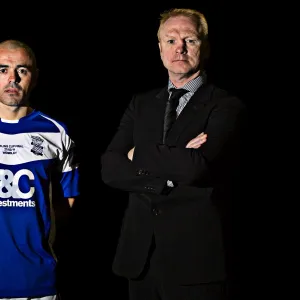 Stephen Carr and manager Alex McLeish (r), Birmingham City