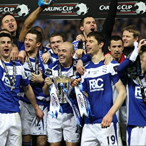 Triumph at Wembley: Birmingham City FC's Carling Cup Victory - Celebrating with Stephen Carr and the Team