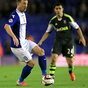 Wade Elliott in Action: Birmingham City vs Stoke City, Capital One Cup Round 4