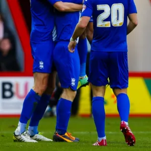 Zigic and Lingard: Birmingham City's Jubilant Moment after Winning against AFC Bournemouth (Sky Bet Championship, 14-12-2013)