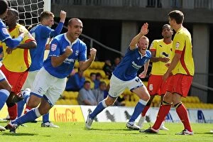 Images Dated 28th August 2011: Adam Rooney Scores the Opener: Birmingham City vs. Watford (Championship, 28-08-2011)