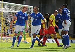 Images Dated 28th August 2011: Adam Rooney's Stunner: Birmingham City's Opening Goal vs. Watford (28-08-2011)