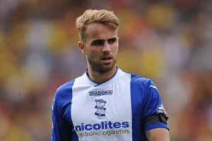 Images Dated 3rd August 2013: Andrew Shinnie vs. Watford: Tense Face-Off in Birmingham City's Sky Bet Championship Match