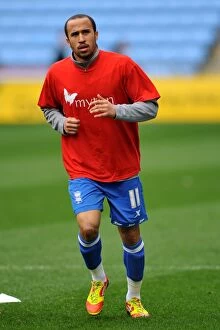 Images Dated 10th March 2012: Andros Townsend's Pre-Match Routine: Birmingham City vs. Coventry City (Npower Championship)