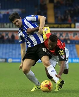 Images Dated 26th December 2015: Battle for Possession: Forestieri vs Maghoma - Sky Bet Championship Showdown