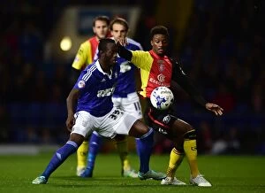 Sky Bet Championship - Ipswich Town v Birmingham City - Portman Road Collection: Battling for Championship Supremacy: Toure vs. Gray Showdown at Ipswich Town