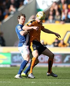 Images Dated 13th March 2016: Battling for Supremacy: Spector vs. Sigurdarson in the Sky Bet Championship Clash between Wolves