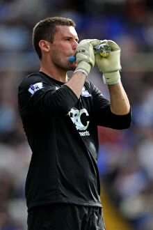 21-08-2010 v Blackburn Rovers, St. Andrew's Collection: Ben Foster Quenches Thirst During Birmingham City vs. Blackburn Rovers in Premier League: 21-08-2010