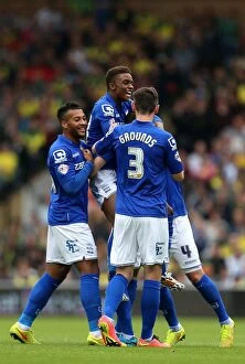 Images Dated 20th September 2014: Birmingham City: Callum Reilly Scores the Opener Against Norwich City (Sky Bet Championship)