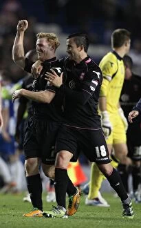 Images Dated 29th September 2012: Birmingham City: Chris Burke and Keith Fahey Celebrate Goal Against Brighton & Hove Albion
