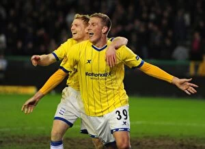 Birmingham City: Chris Wood and Chris Burke Celebrate Goal in UEFA Europa League against Club Brugge (October 2011)