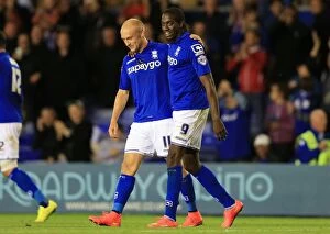 Sky Bet Championship - Birmingham City v Ipswich Town - St. Andrew's Collection: Birmingham City: Donaldson and Cotterill Celebrate Second Goal Against Ipswich Town
