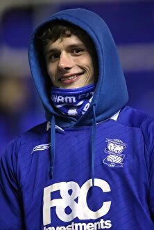 Images Dated 26th August 2010: A Birmingham City Fan's Excitement: Carling Cup Second Round Clash Against Rochdale at St