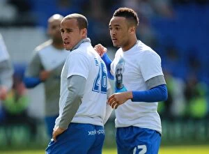 Images Dated 25th March 2012: Birmingham City FC: Andros Townsend and Nathan Redmond Preparing for Birmingham City vs