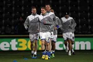 Images Dated 7th December 2011: Birmingham City FC: Chris Burke Focuses in Pre-Match Training Ahead of Hull City Championship