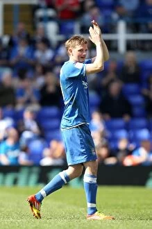 Images Dated 25th March 2012: Birmingham City FC: Erik Huseklepp Waves to Fans Before Substitution (vs)