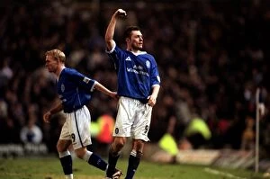 31-01-2001 Semi Final - Second Leg v Ipswich Town Collection: Birmingham City FC: Geoff Horsfield and Andrew Johnson's Epic Celebration of the Third Goal in