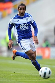 Images Dated 25th September 2010: Birmingham City FC: Jean Beausejour Thrills in Action against Wigan Athletic (September 25, 2010)