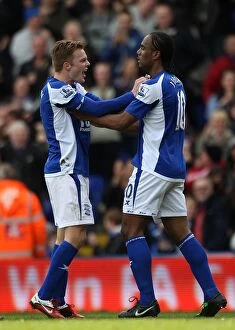 Images Dated 12th March 2011: Birmingham City FC: Jerome and Larsson Celebrate First Goal in FA Cup Sixth Round Against Bolton