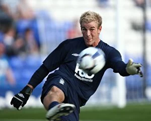 Images Dated 19th August 2009: Birmingham City FC: Joe Hart in Action vs Portsmouth (August 19, 2009, St. Andrew's)