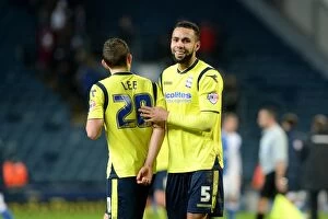 Images Dated 29th December 2013: Birmingham City FC: Kyle Bartley and Oliver Lee's Triumphant Moment after Beating Blackburn Rovers