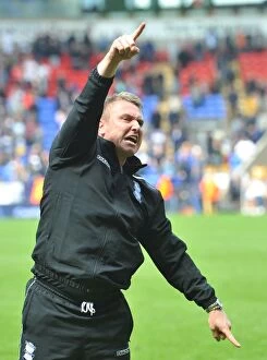 Images Dated 3rd May 2014: Birmingham City FC: Lee Clark's Team Secures Championship Survival Against Bolton Wanderers
