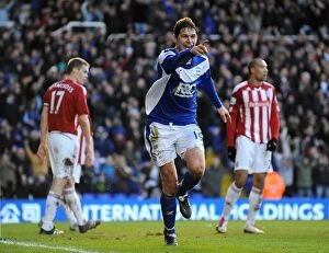 12-02-2011 v Stoke City, St. Andrew's Collection: Birmingham City FC: Nikola Zigic Scores Dramatic Winning Goal Against Stoke City