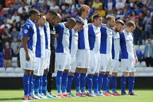 Images Dated 3rd August 2013: Birmingham City FC Pays Tribute: Minutes Silence for Christian Chucho Benitez vs