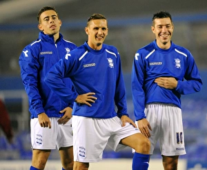 Birmingham City FC: Pre-Match Warm-Up - Olly Lee, Peter Lovenkrands, Darren Ambrose (vs Swansea City, Capital One Cup)