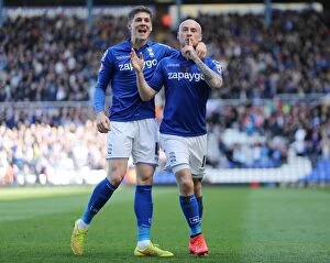 Sky Bet Championship - Birmingham City v Wolves - St. Andrew's Collection: Birmingham City FC: Rob Kiernan and David Cotterill's Euphoric Moment as They Celebrate Derby Win