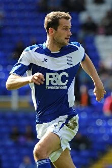 Images Dated 25th September 2010: Birmingham City FC: Roger Johnson in Action Against Wigan Athletic (September 25, 2010)