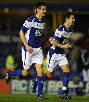 Images Dated 26th October 2010: Birmingham City FC: Scott Dann and Liam Ridgewell's Penalty Shootout Triumph over Brentford