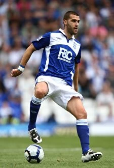 Images Dated 22nd August 2009: Birmingham City FC: Stuart Parnaby in Action Against Stoke City (Premier League 2009, St. Andrew's)