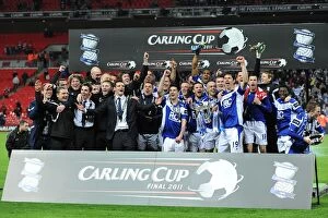 Birmingham City FC: Triumphant Celebration at the Carling Cup Final - Arsenal vs. Birmingham City at Wembley Stadium
