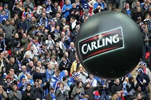 Pre-match Action Collection: Birmingham City FC at Wembley: Unforgettable Pre-Match Moment with Fans and the Carling Cup