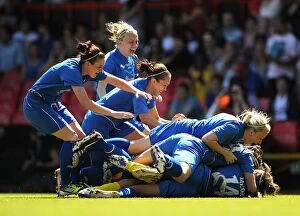 Images Dated 26th May 2012: Birmingham City FC: Women's FA Cup Triumph - Celebrating Victory over Chelsea Ladies at Ashton Gate