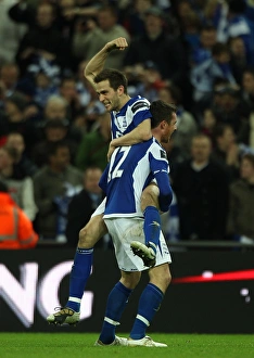 Birmingham City FC's Historic Carling Cup Final Victory: Johnson and Ferguson's Thrilling Goal Celebration at Wembley Stadium