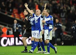 Goal Celebrations Collection: Birmingham City FC's Triumphant Carling Cup Victory over Arsenal