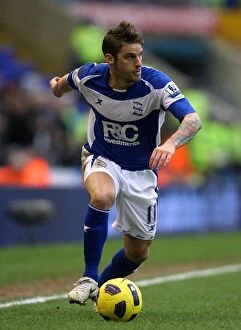 Images Dated 16th January 2011: Birmingham City vs Aston Villa Rivalry: David Bentley in Action (January 16, 2011)