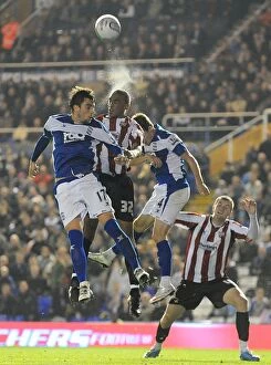 Images Dated 26th October 2010: Birmingham City vs Brentford: A Fight in the Carling Cup Fourth Round