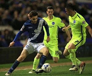 Soccer Football Full Length Collection: Birmingham City vs Brighton and Hove Albion: Intense Battle Between Jamie Murphy