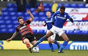 Images Dated 14th March 2015: Birmingham City vs Huddersfield Town: Demarai Gray Foul by Jacob Butterfield (Sky Bet Championship)