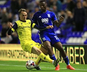 Birmingham City vs Oxford United: Intense Battle for the Ball in EFL Cup First Round